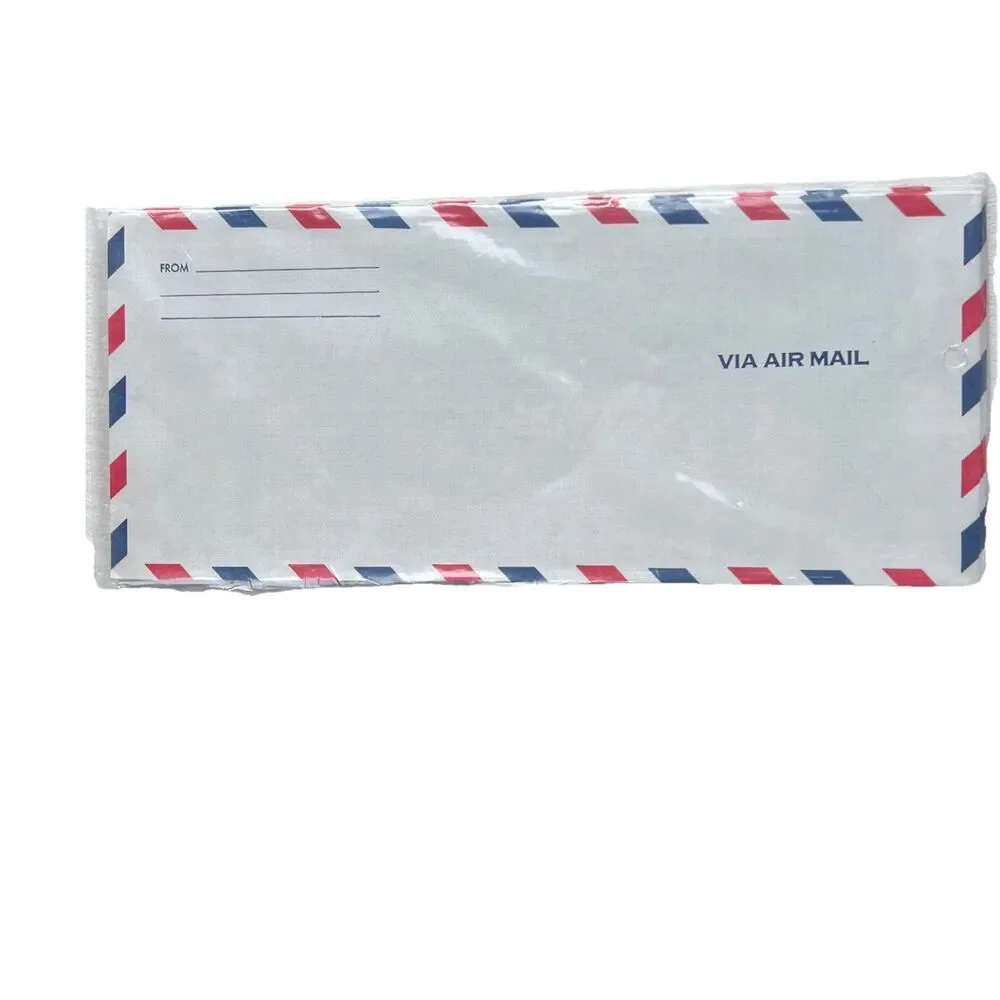 Via Air Mail 7 Unused Envelopes sealed 4 1/8 x 9.50 Louis Greenberg Co